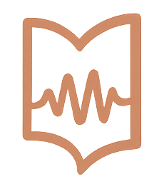 Story Turner – UK podcast editing and ghostwriting brand logo with audio wave in book element.